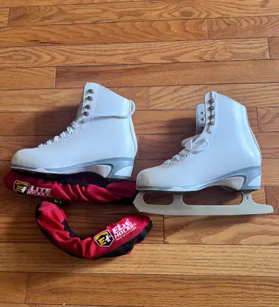 Women’s Figure Ice Skates Size 5 + Blade Covers – Like New, View more