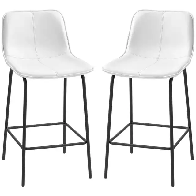 Upholstered Counter Height Bar Chair, Kitchen Stool with Steel  in Chairs & Recliners in Markham / York Region - Image 10