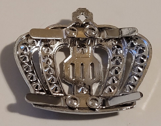 Vintage Crown Pin Accented with Crystal Clear Rhinestones in Arts & Collectibles in Oshawa / Durham Region - Image 2