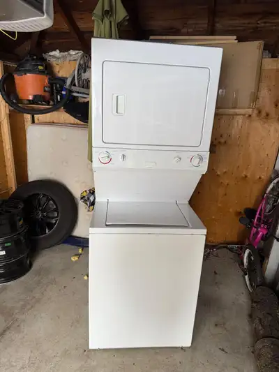 This is a used Frigidaire washer and dryer combo unit that offers convenience and efficiency for you...
