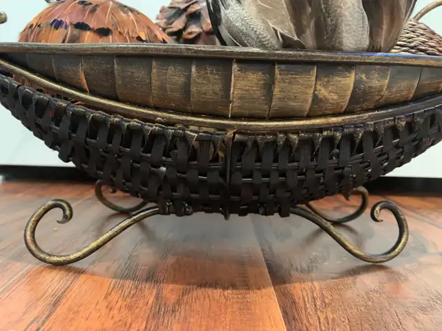 Basket - metal and wicker63008306581377121