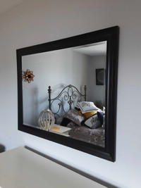 Large dark brown mirror