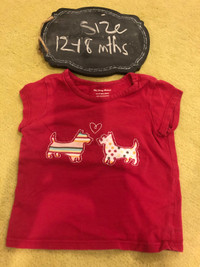Girls Pink Dogs t-shirt 12-18ths