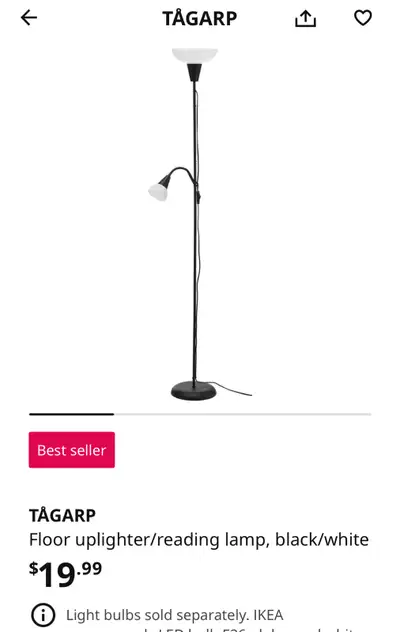 IKEA TÅGARP lamp, View more