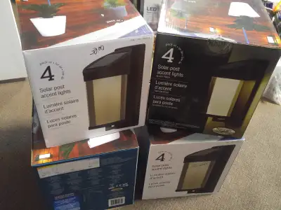 GTX Solar Wall or Post Light, 4-pack - new, in box - $23.00, View more