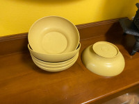 Vintage Tupperware Bowls Six Harvest Gold Cereal Bowls Retro