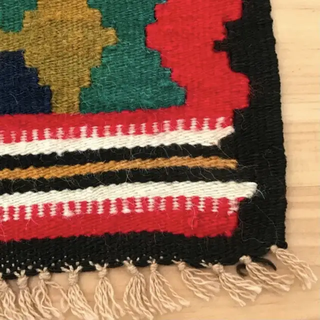 Vintage Colourful Wool Kilim Mat / Small Rug in Rugs, Carpets & Runners in Ottawa - Image 7