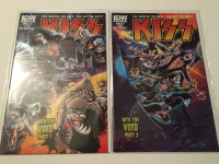 KISS IDW Into the void comics part 1 and 2, standard "A" covers