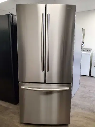 Stainless Samsung fridge (30" wide), 6 months warranty, View more