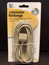 Phone Extension Cord with Double Plug