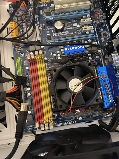Gigabit AMD motherboard + tri-core 2.8GHz CPU + CPU Fan, View more