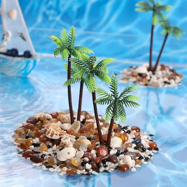 24 Pieces Mini Tree Figurines Mixed Model Trees Fake Tree Fairy in Home Décor & Accents in Winnipeg - Image 4
