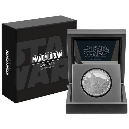 BOBA FETT THE MANDALORIAN CLASSIC SERIES SILVER COIN in Arts & Collectibles in Oshawa / Durham Region - Image 3