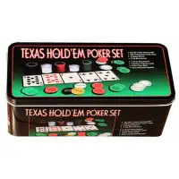 Texas poker tin set