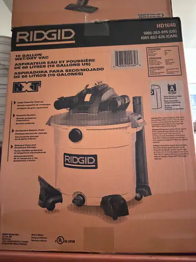 RIDGID NXT 60L (16 Gal.) 5.0 Peak HP Wet/Dry Shop Vacuum, View more