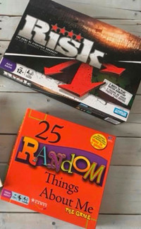 2 Board Games - New - Risk & 25 Random Things About Me