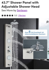 Senlesen Shower Panel with Adjustable Shower Head 