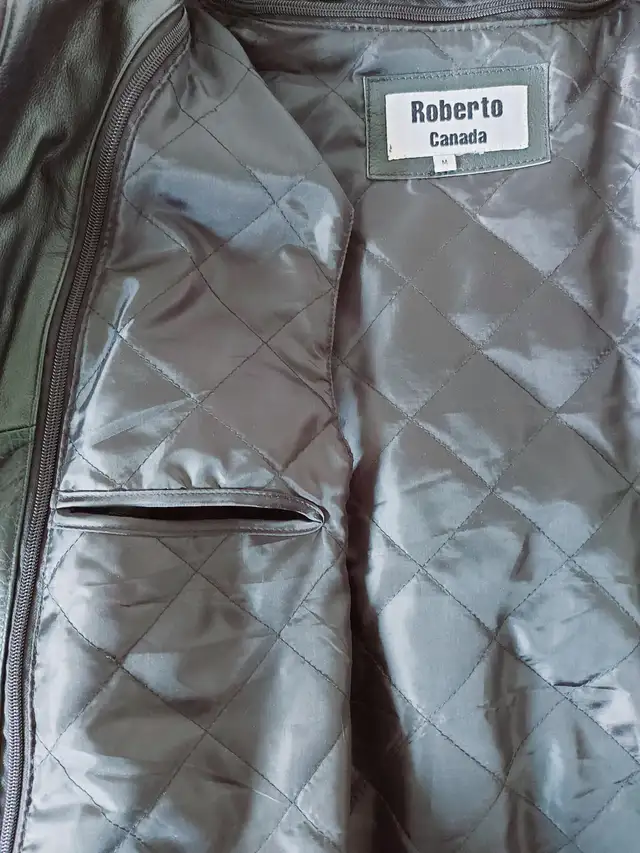 men’s leather jacket “M” size in Men's in Calgary - Image 3