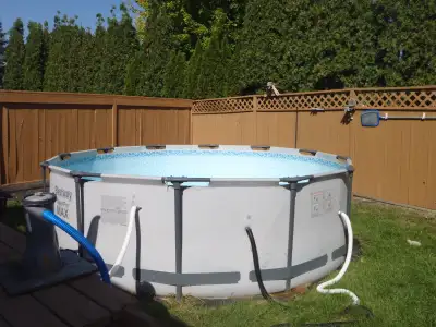 Pool made by Bestway, 12 feet diameter, 42 inch deep, Includes the Solar Heater, Pump and Filters, P...
