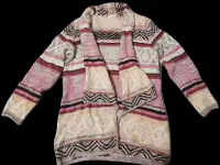 Women's patterned cardigan open sweater