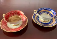AL-KA Kunst Kronach Barvaria Vintage Tea Cups and Saucers