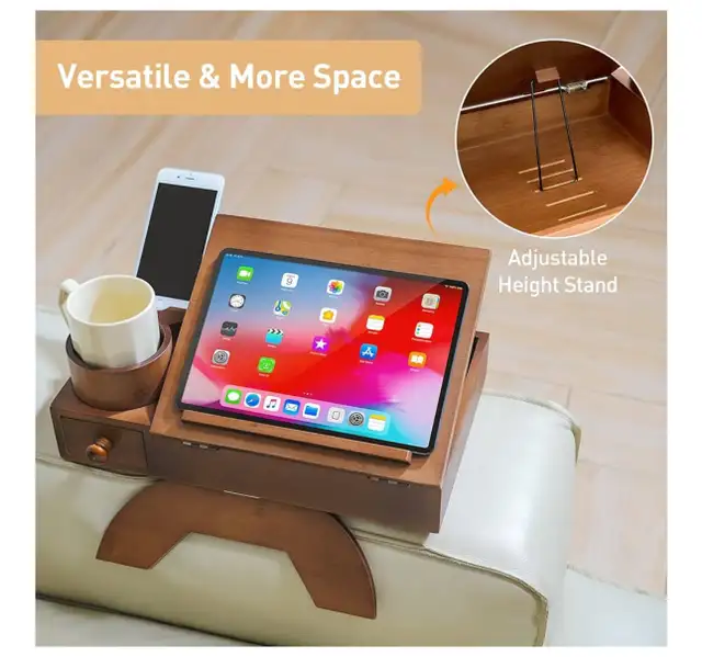 Wooden Couch Armrest Tray Table in Coffee Tables in Ottawa - Image 4