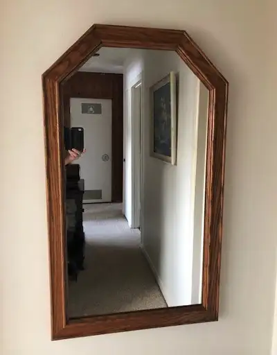 Mirror with beautiful wood frame, View more