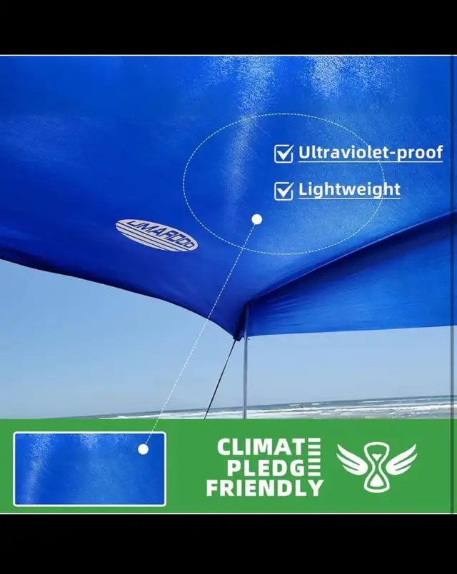 UMARDOO Family Beach Tent Sun Shade Canopy 10×9FT with 4 Aluminu in Patio & Garden Furniture in Hamilton - Image 3