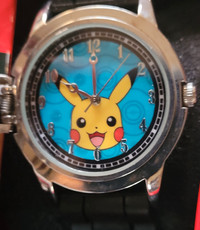 Brand New Pokemon Pikachu Quartz Watch with Silicone Black Band
