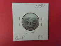 1992 Canada  25¢ coin.