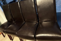 Leather dinning chairs