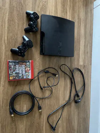 PS3 with HDMI, 2 controllers and GTA 4, View more