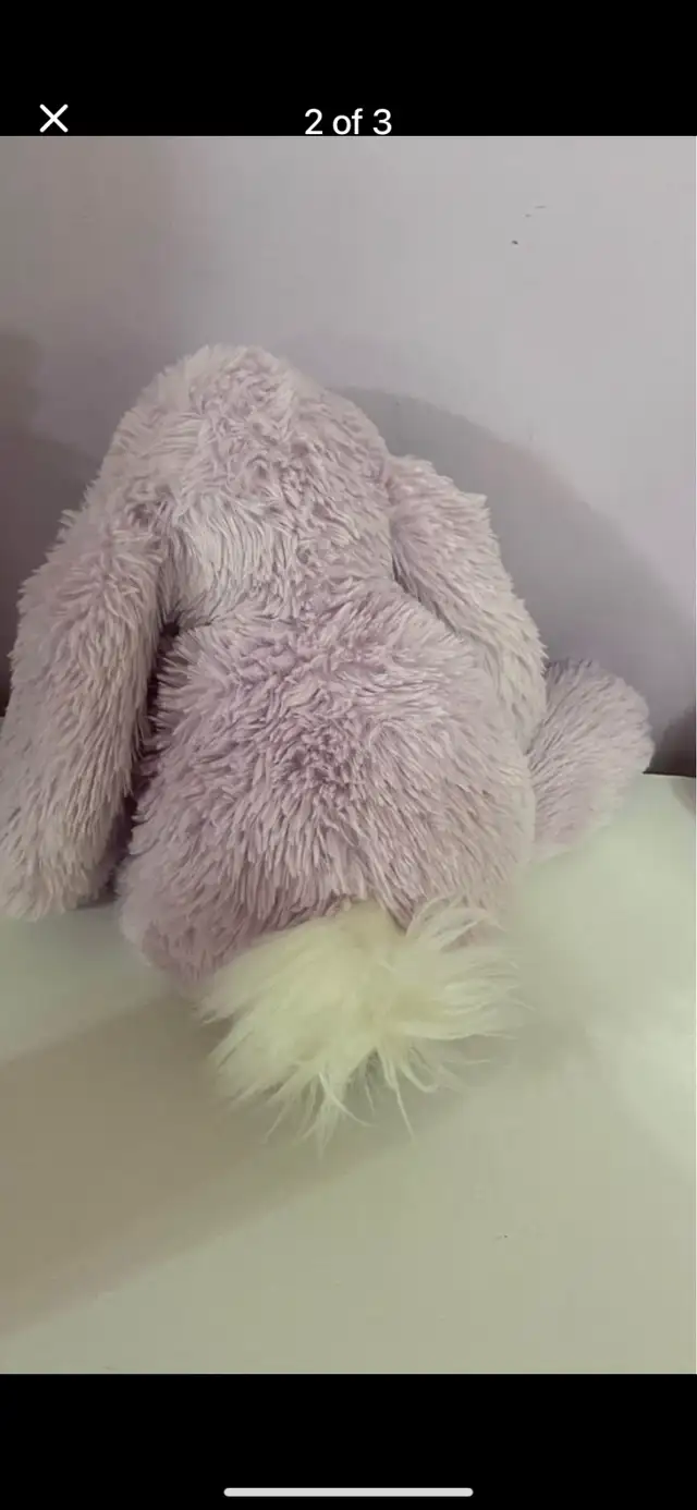 LIKE NEW AUTHENTIC JELLYCAT LAVENDER SMUDGE RABBIT $80 FIRM63804702861571121