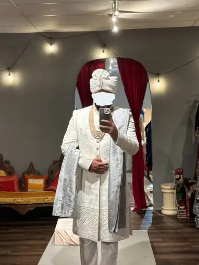 Full custom Wedding Sherwani + accessories, View more