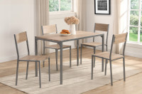 07-008 Dining Tables with Wooden Top and Metals Legs
