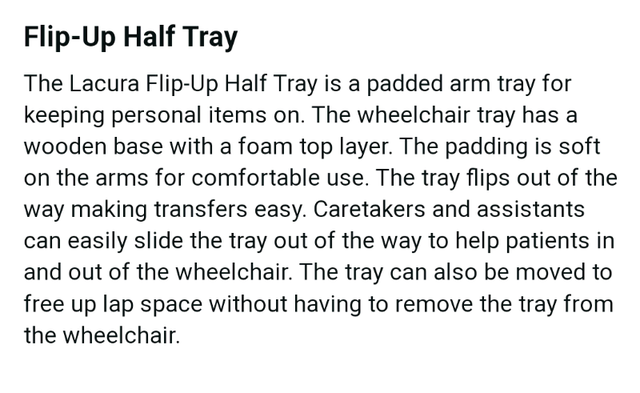 Lacura Flip up half tray for wheelchair right side new  in Health & Special Needs in Windsor Region - Image 6