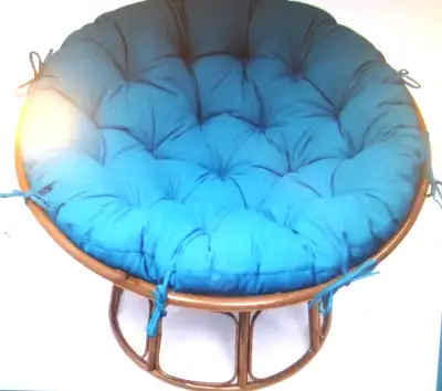 Lokex Papasan 44" CHAIR CUSHION Round Bamboo Chair Cushion Rattan Chair Cushion Stock photo used for...