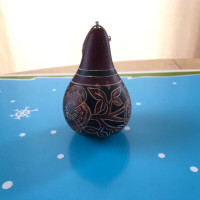 Handmade Mate Gourd Christmas Ornament Peru