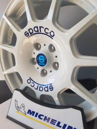 17" 5x114.3 rally white rims for sale : Sparco Terra