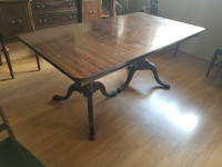 Antique table and 6 chairs