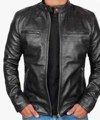 Looking for a mens black leather jacket 