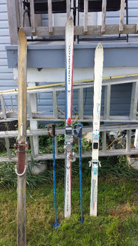 Various Skis and Poles
