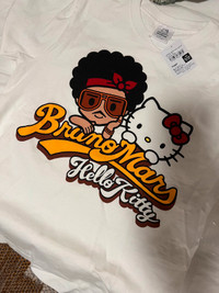 Bruno Mars x Hello Kitty authentic limited edition tour t-shirt