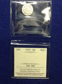 1929 10 cents  I.C.C.S.  MS-62