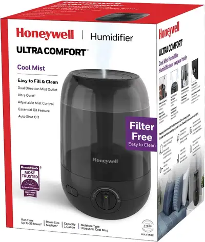 NEUF - ENCORE DANS SA BOÎTE D'ORIGINE - JAMAIS OUVERT NI UTILISÉ - Humidificateur Honeywell HUL545BC...