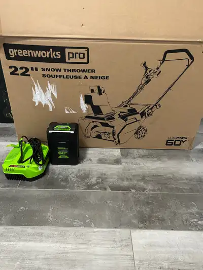 Greenworks 60v battery Snow Thrower, View more