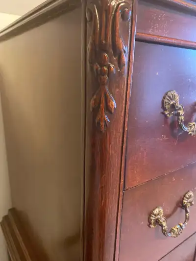 Antique Mahogany Dressers and bed, View more