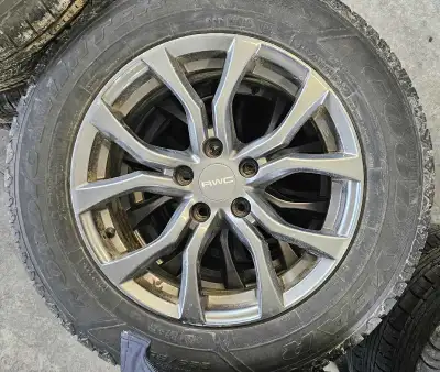 I paid $600 just for the rims. Tires still have a lot of tread. Bought a different vehicle so thats...
