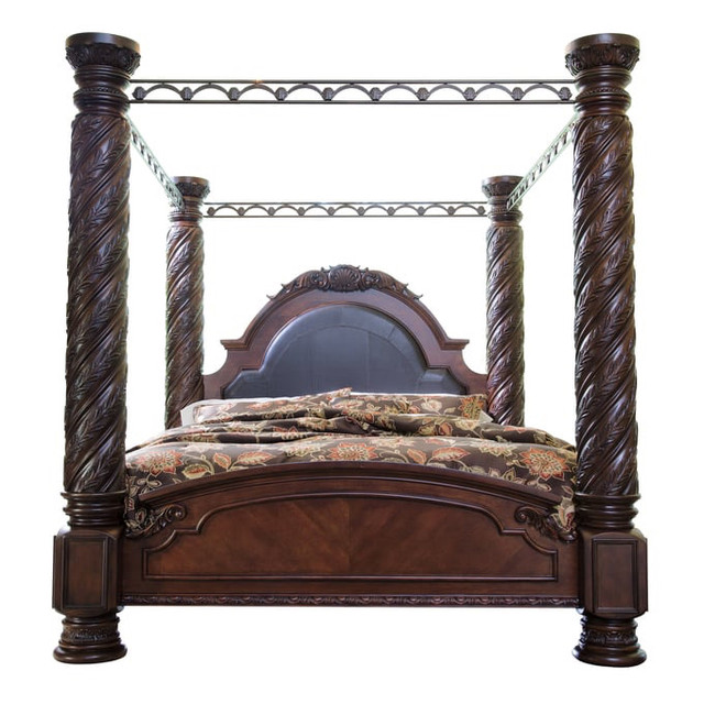 North Shore King Canopy Bed, Ashley millennium  in Beds & Mattresses in Markham / York Region