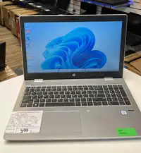 Laptop HP ProBook 650 i5-8350u 1,7Ghz 16Go SSD 256Go M.2 HDD 500